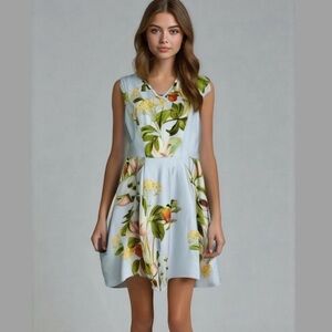 Floral Print Sleeveless Dress